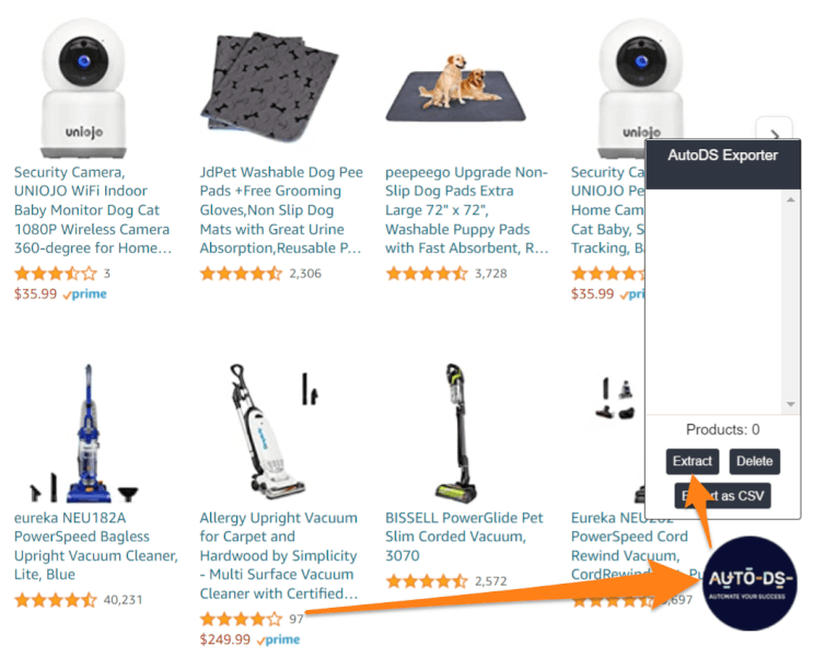 AutoDS dropshipping exporter