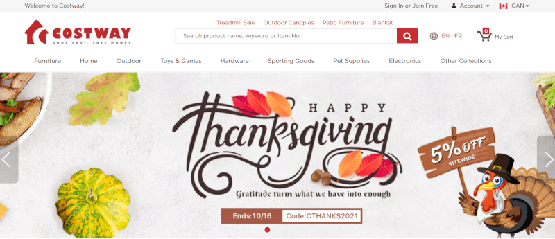 costway dropshipping suppliers canada