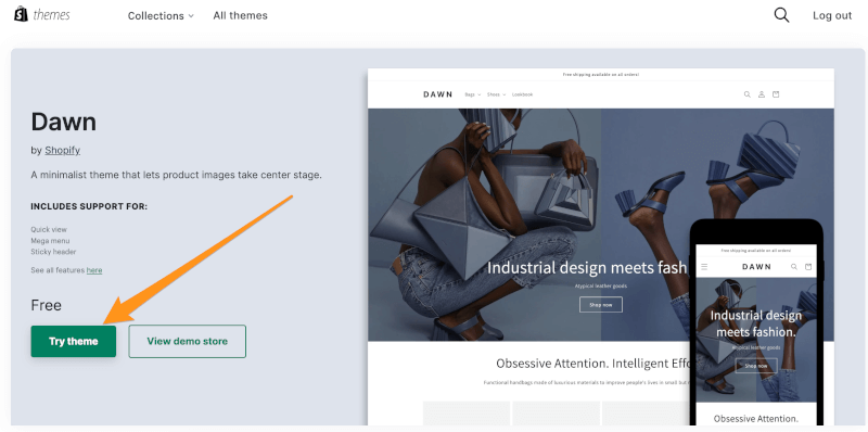 dropshipping with shopify store themes