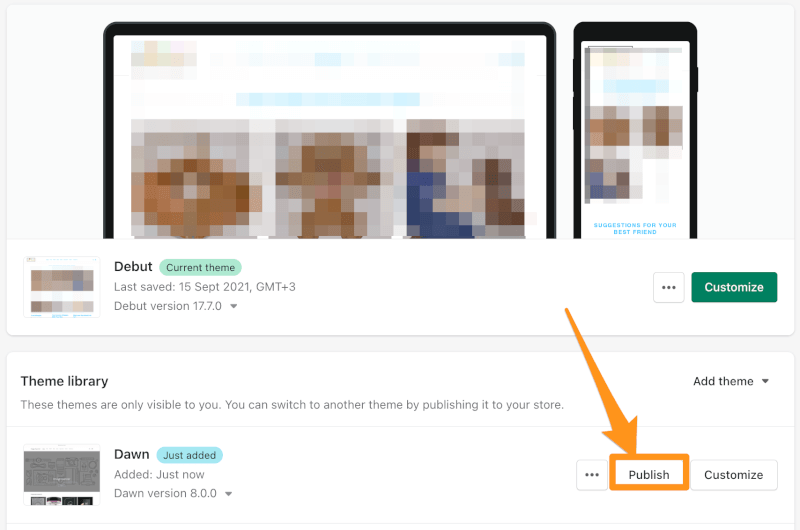 dropshipping on shopify store themes publishing