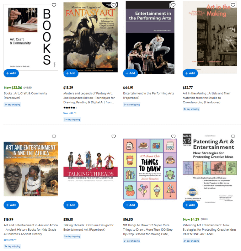 dropshipping books arts and entertainment