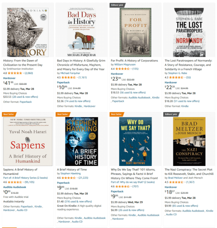 dropshipping books history