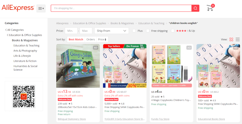 aliexpress dropshipping books supplier