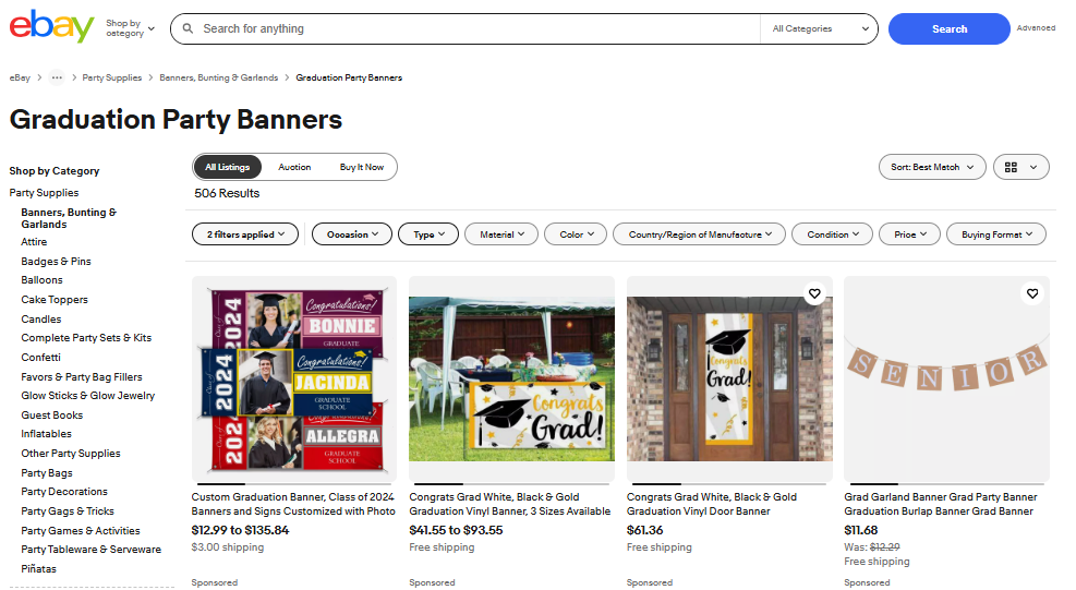 graduation banners for dropshipping