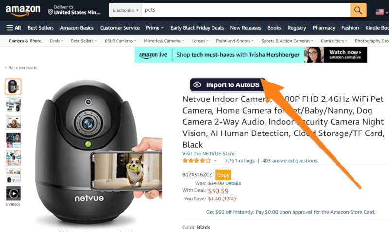 AutoDS one-click importer