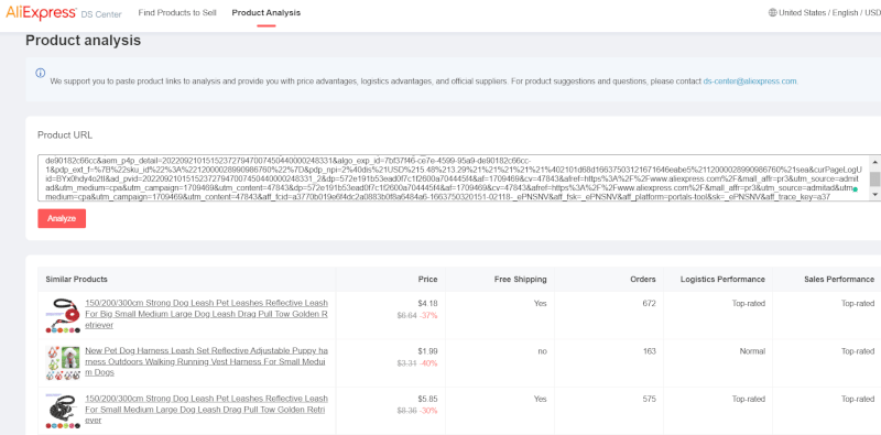 aliexpress dropshipping center product analysis