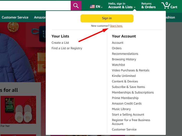 register amazon dropshipping account