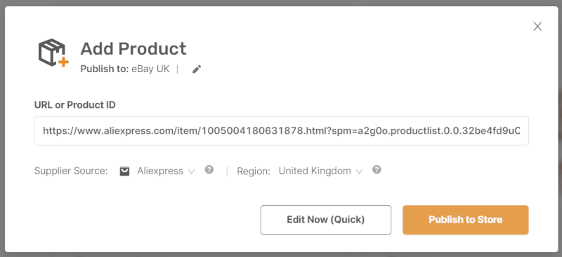  Add Single Dropshipping UK Product