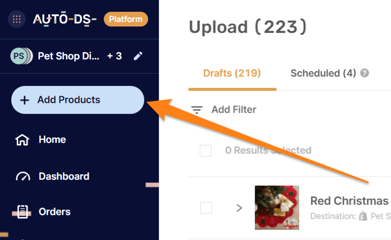 add dropshipping products