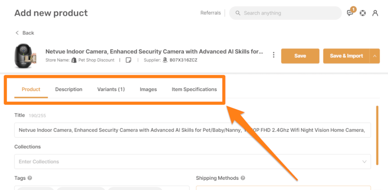 optimizing products to dropship