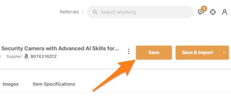 save dropshipping item details