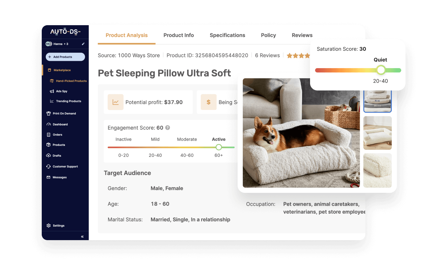 AutoDS Hand-picked Products Comparison